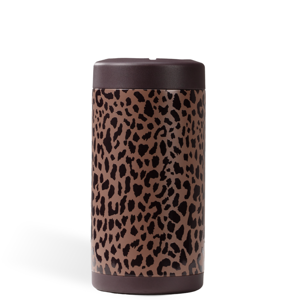 Can Cooler 16oz - Brown Leopard