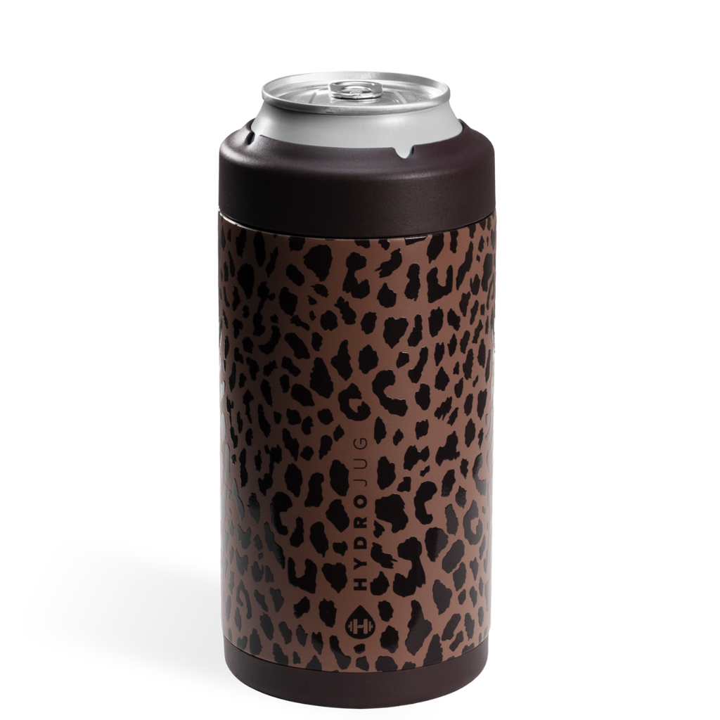 Can Cooler 16oz - Brown Leopard