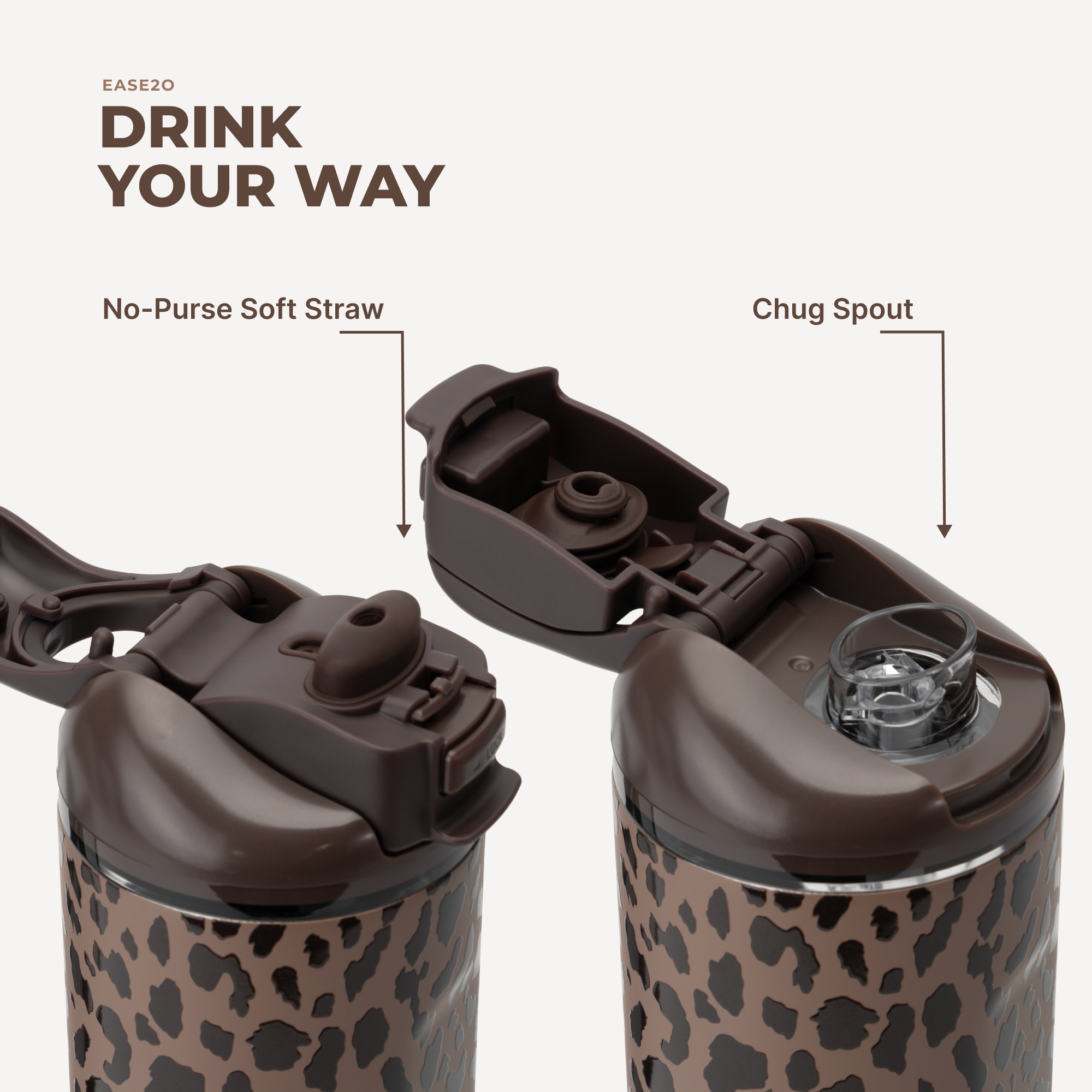 Ease2o 40oz - Brown Leopard