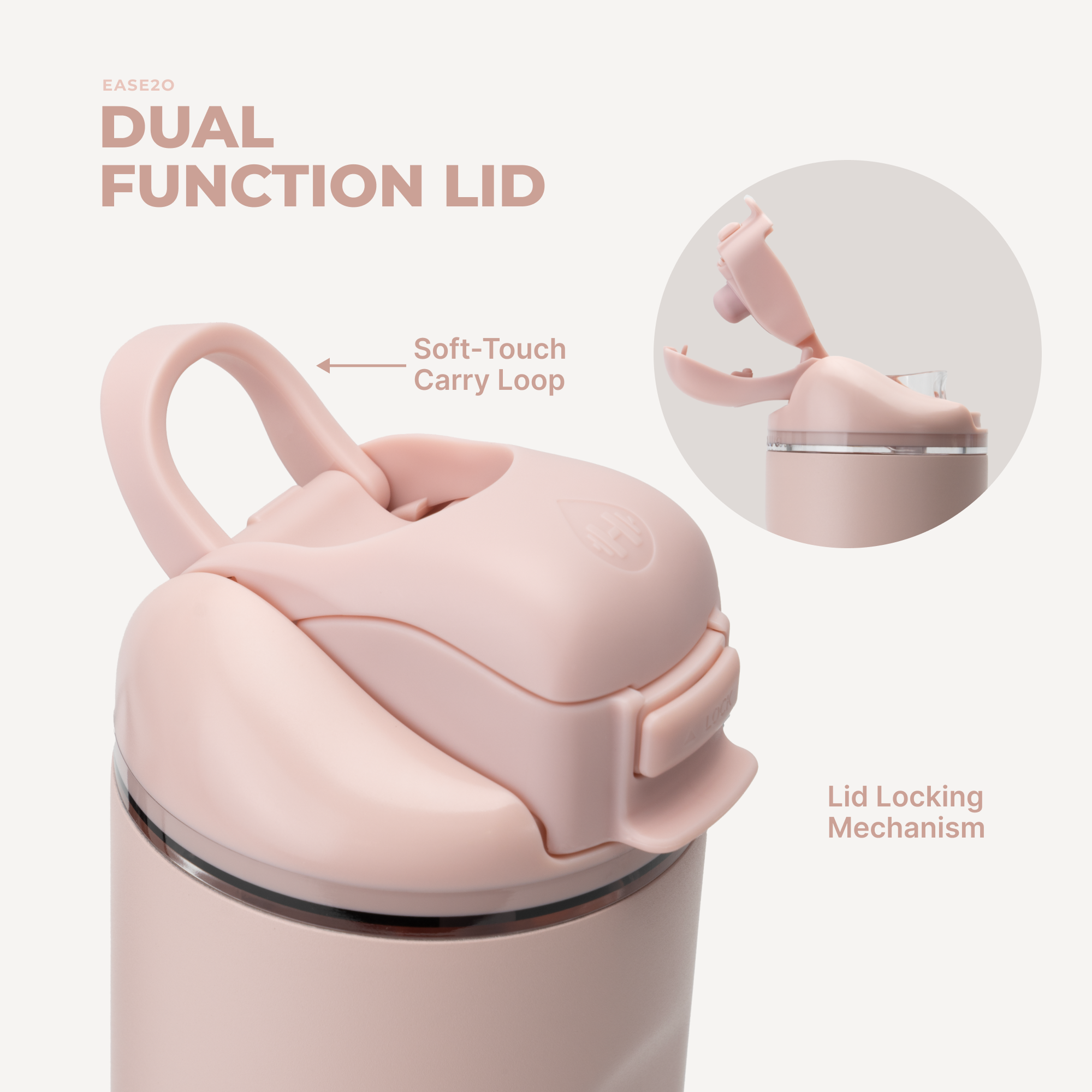 Ease2o 40oz - Dusty Rose