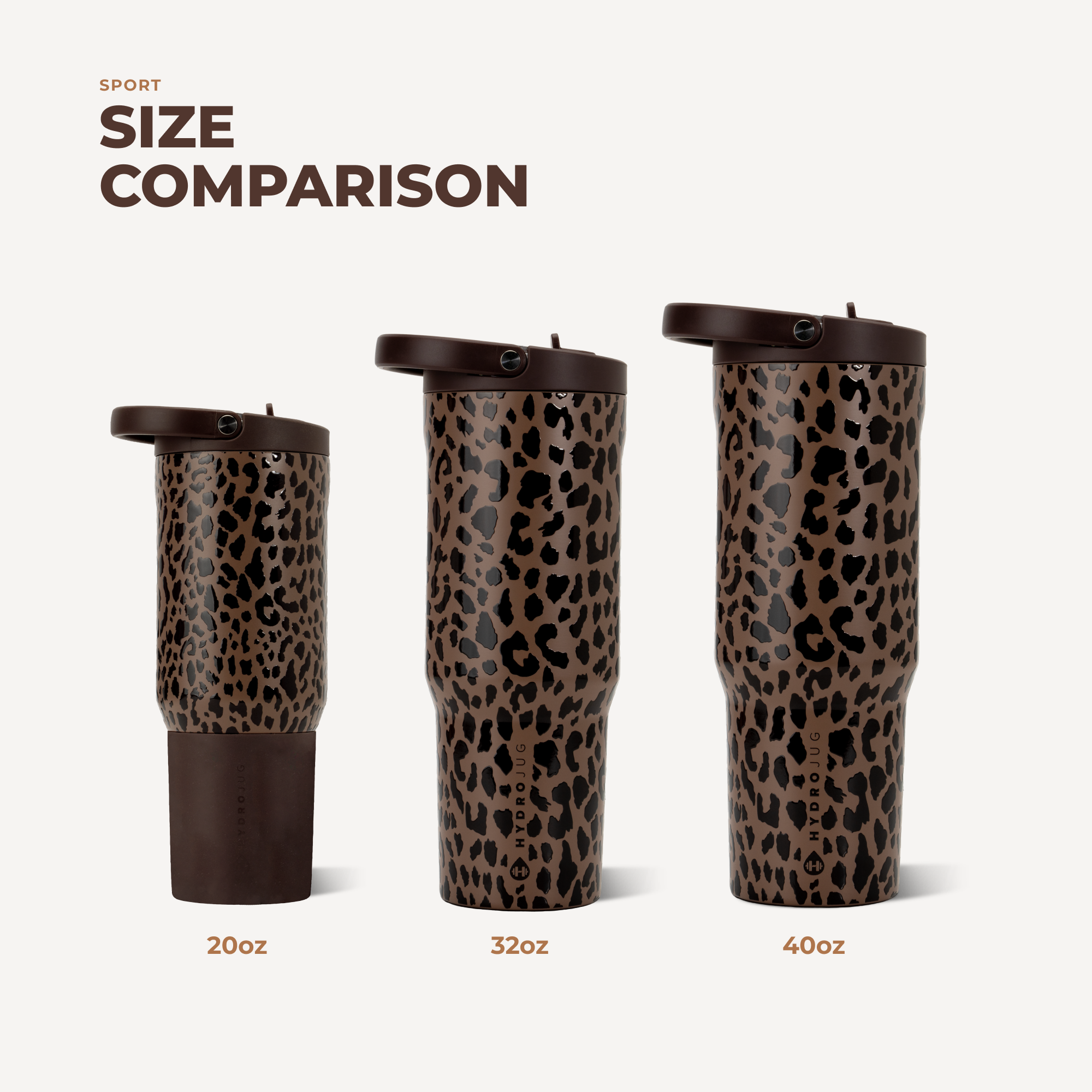 Sport 32oz - Brown Leopard