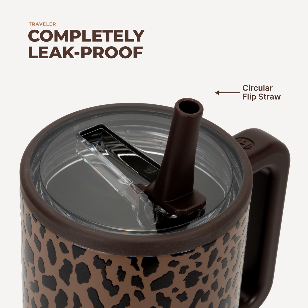Traveler 40oz - Brown Leopard