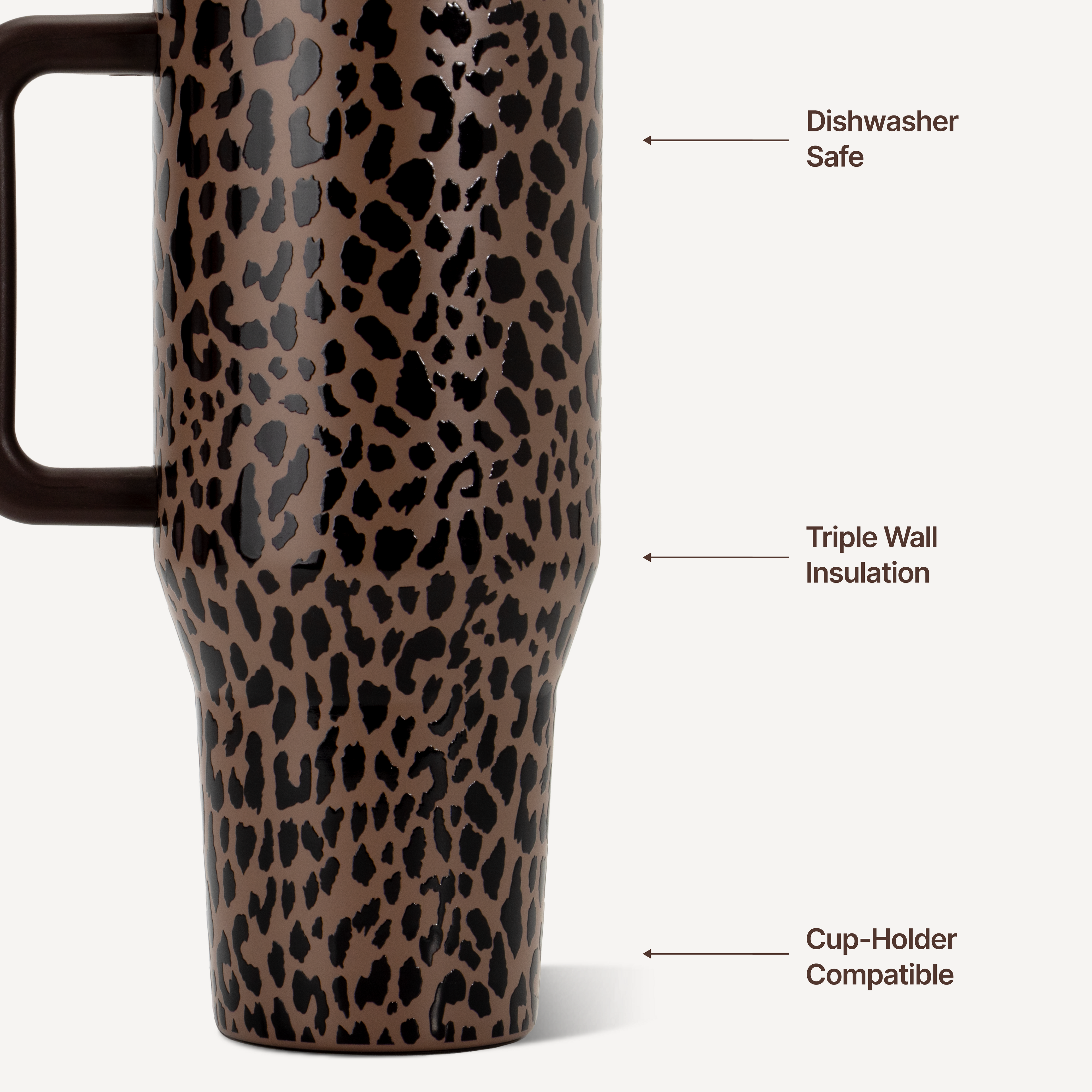 Traveler 40oz - Brown Leopard