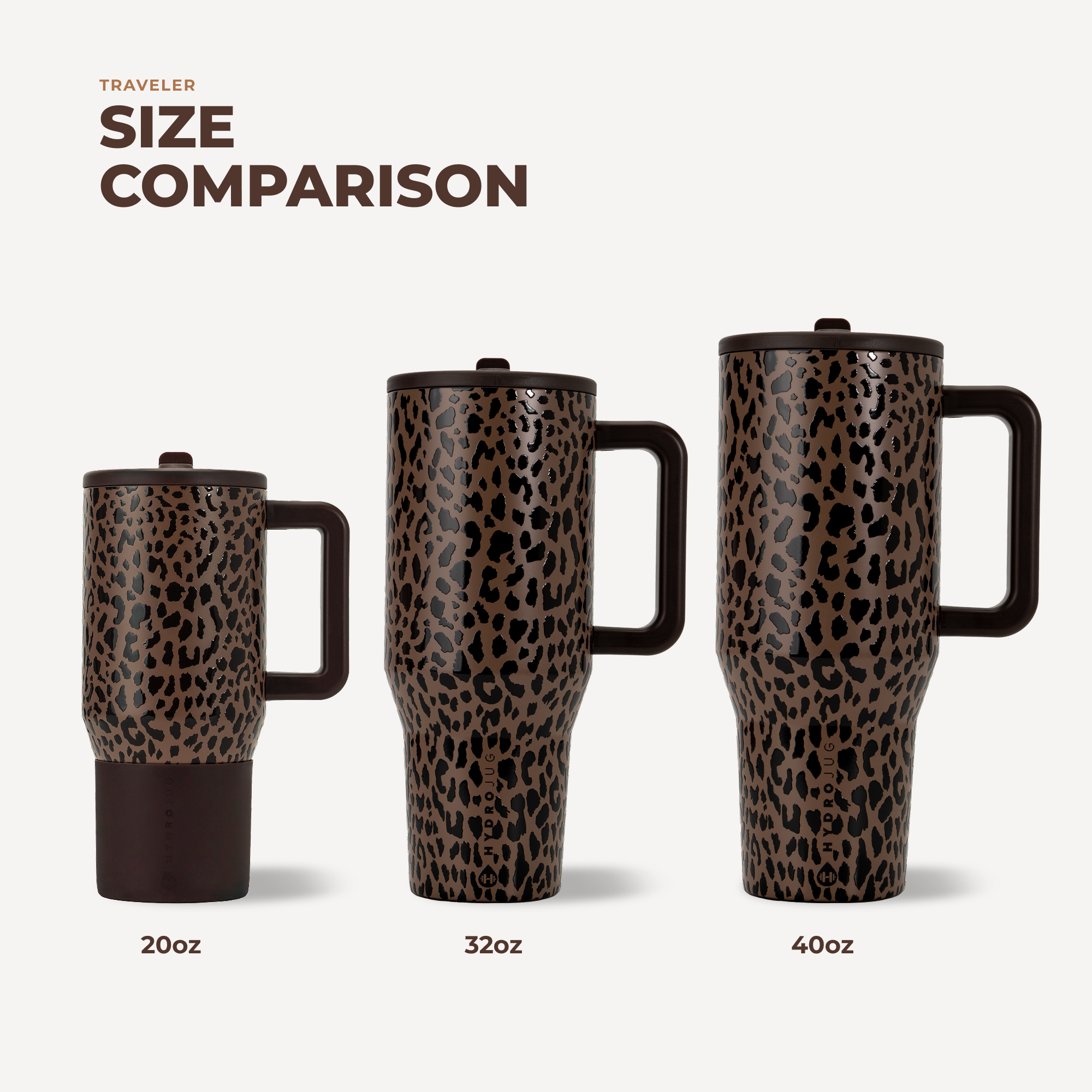 Traveler 20oz - Brown Leopard